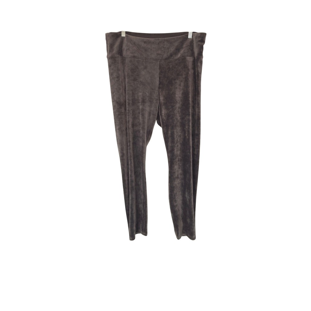 J. Jill Pure Jill‎ Leggings Gray Velvet Pull On Stretch Basic Casual Cozy XL